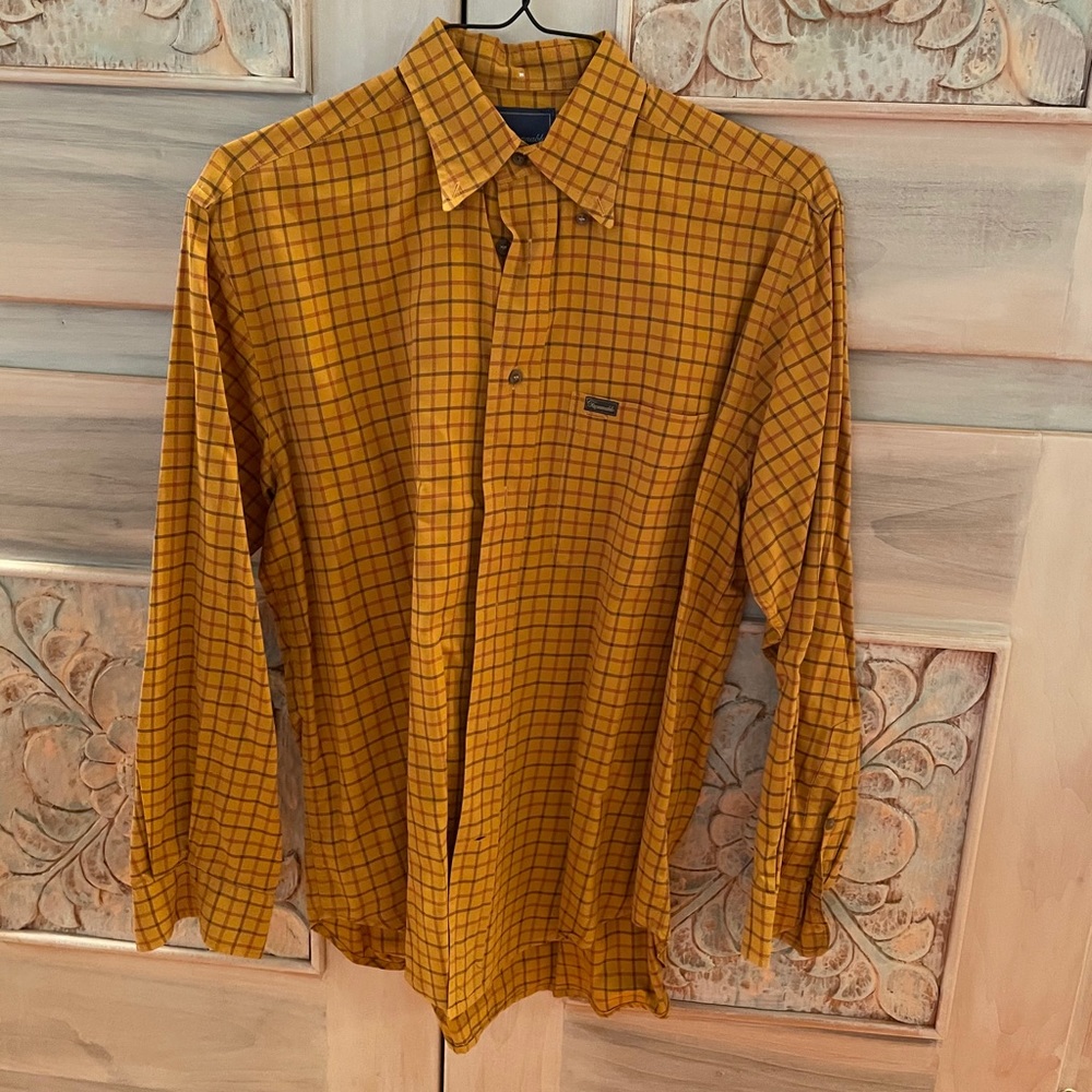 Faconnable Yellow/Gold Button Down - Picture 1 of 4